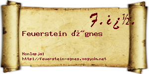 Feuerstein Ágnes névjegykártya